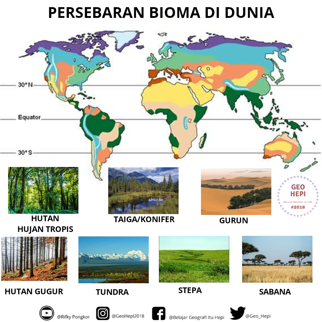 Bioma dunia persebaran