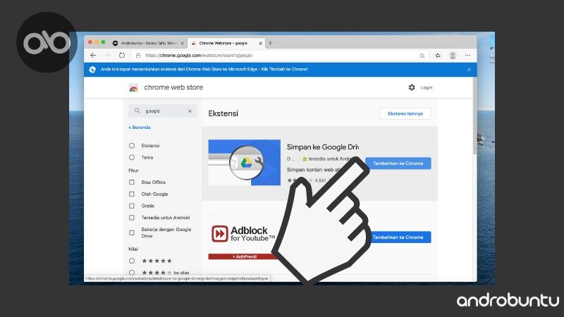 Cara install ekstensi Chrome di Microsoft Edge