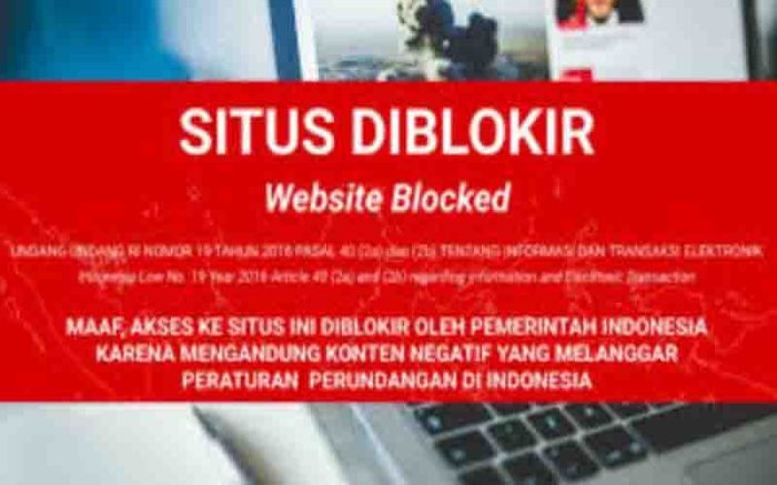 Situs diblokir cara