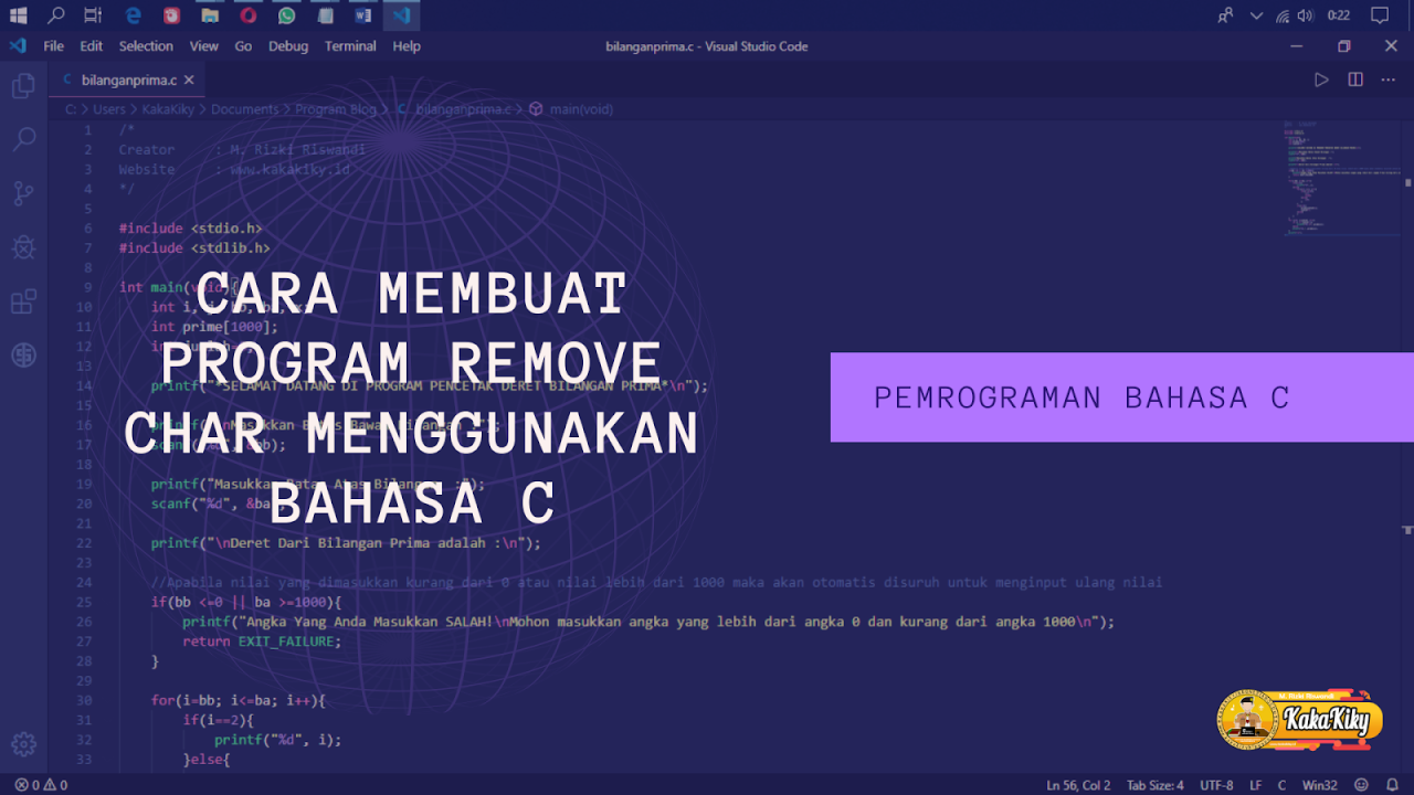 Program Remove Char Bahasa C