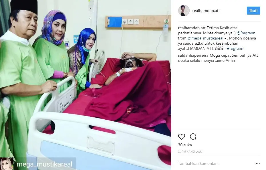 Hamdan ATT Kembali Alami Pecah Pembuluh Darah, Balik Dirawat