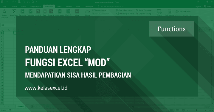 Mencari sisa pembagian dengan fungsi MOD Excel