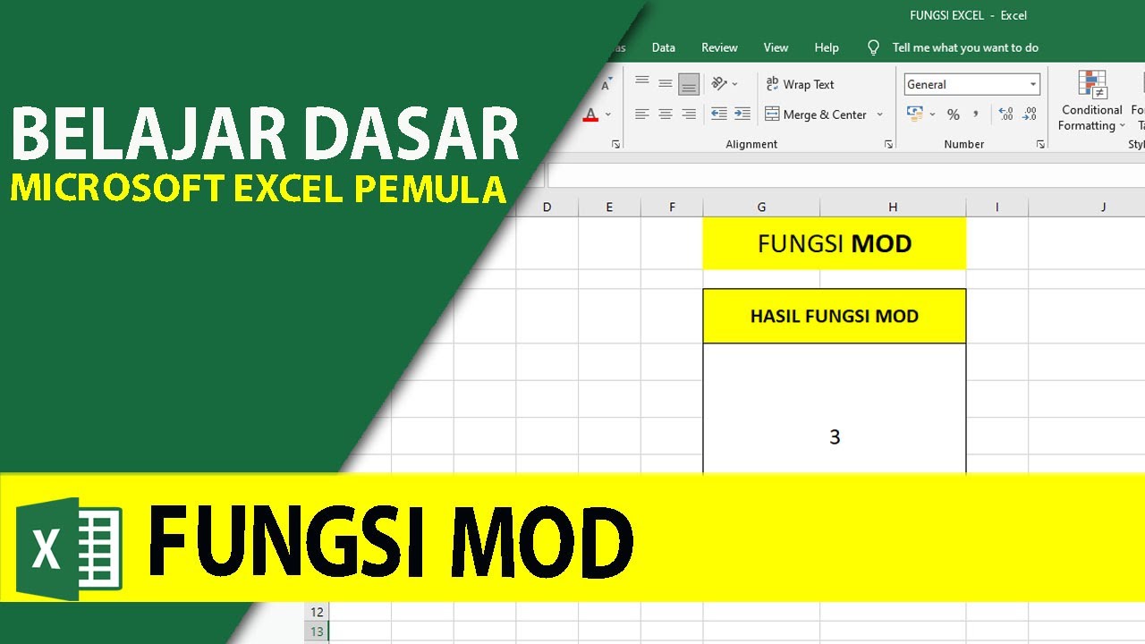 Fungsi MOD Excel untuk menghitung sisa pembagian