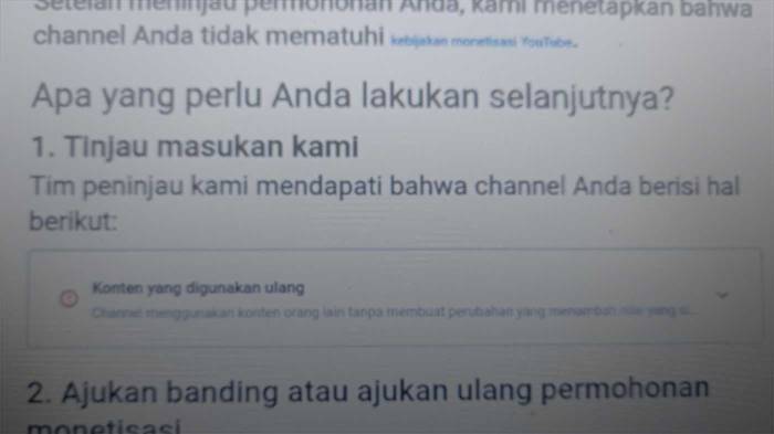 Alasan Channel YouTube Belum Diterima Monetisasi: Solusi dan Tips