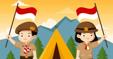 Wallpaper Vector Pramuka Sang Juara untuk HP dan Laptop