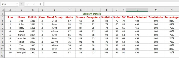 Rumus menghitung persentase di excel