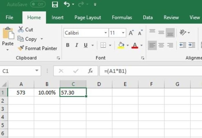 Rumus menghitung persentase di excel