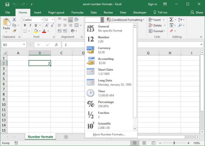 Custom number format excel: contoh penggunaan