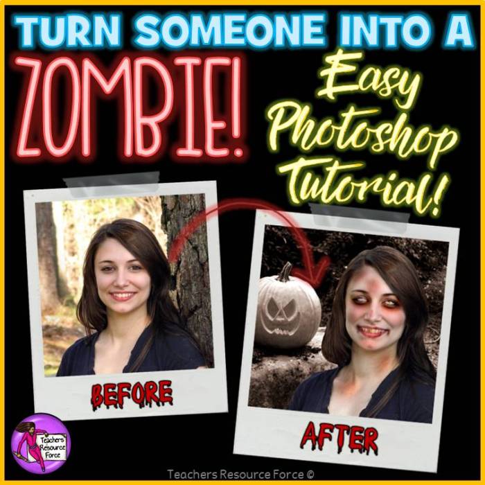 Cara mengubah foto menjadi gambar zombie