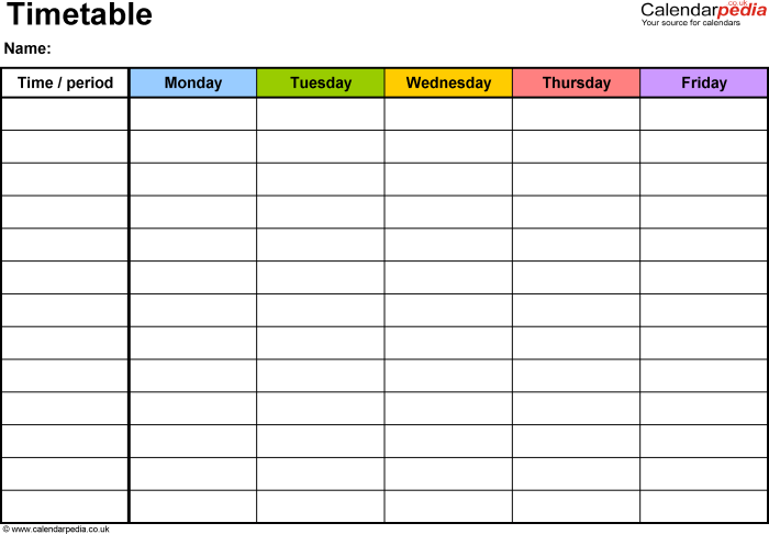 Download template excel jadwal pelajaran sekolah dan rapor K13